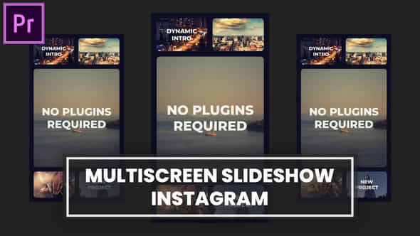 Multiscreen Instagram Slideshow Mogrt For Premier Pro - VideoHive 54347008