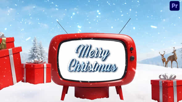 Beautiful Snowy Themed Christmas Wishes 3D Design Video Display - VideoHive 49920876