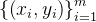 \left \{ \left ( x_i,y_i \right )\right \}_{i=1}^{m}