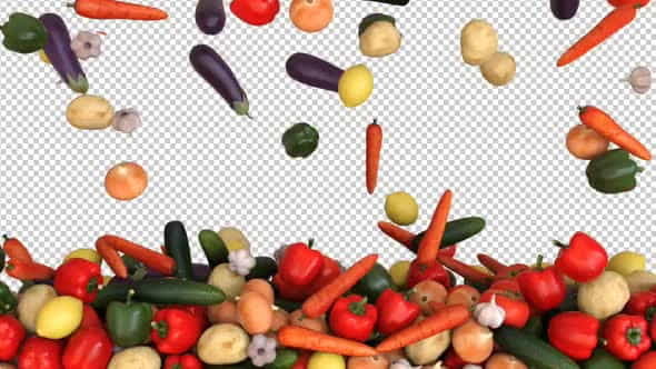 Vegetables Overlay Transition - VideoHive 33380229