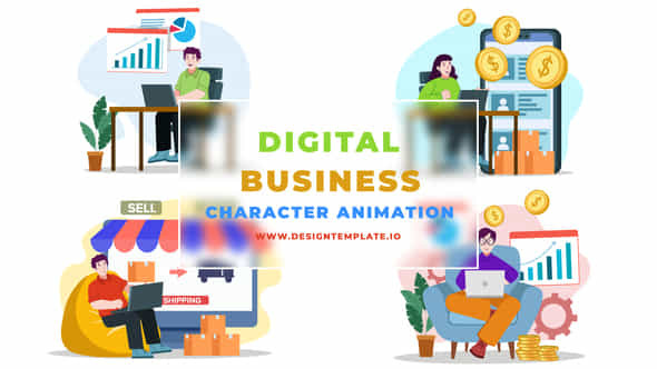 Digital Business Character - VideoHive 39797159