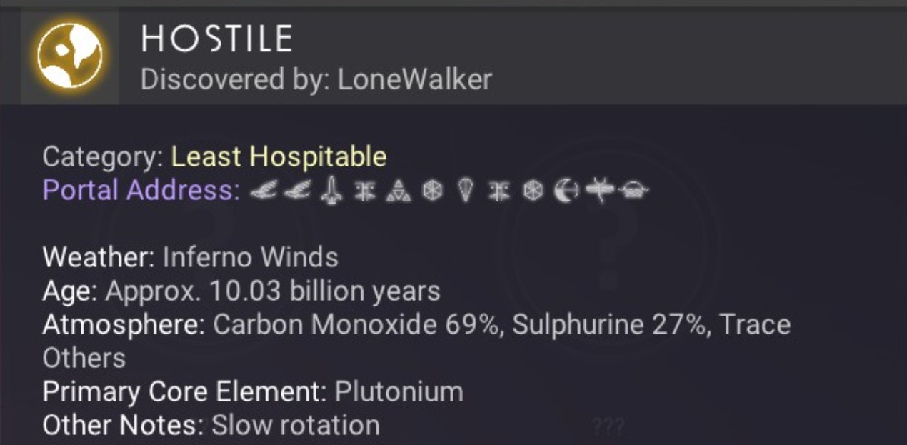 Voyagers Expedition | Hostile Planet Details