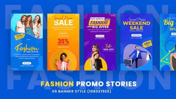 Fashion Promo Stories Banners - VideoHive 34635019