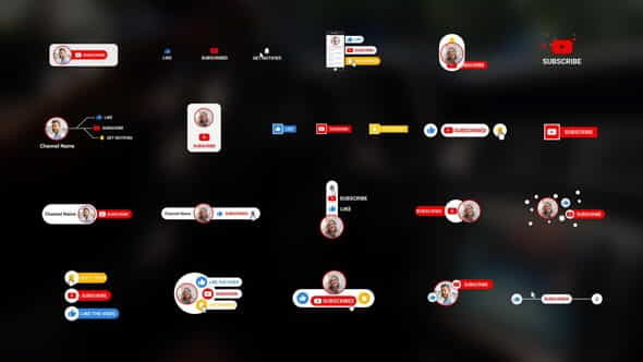 20 YouTube Subscribe Pack - VideoHive 26644665