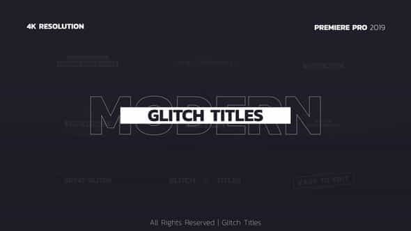 Glitch Titles | Premiere Pro - VideoHive 34064910
