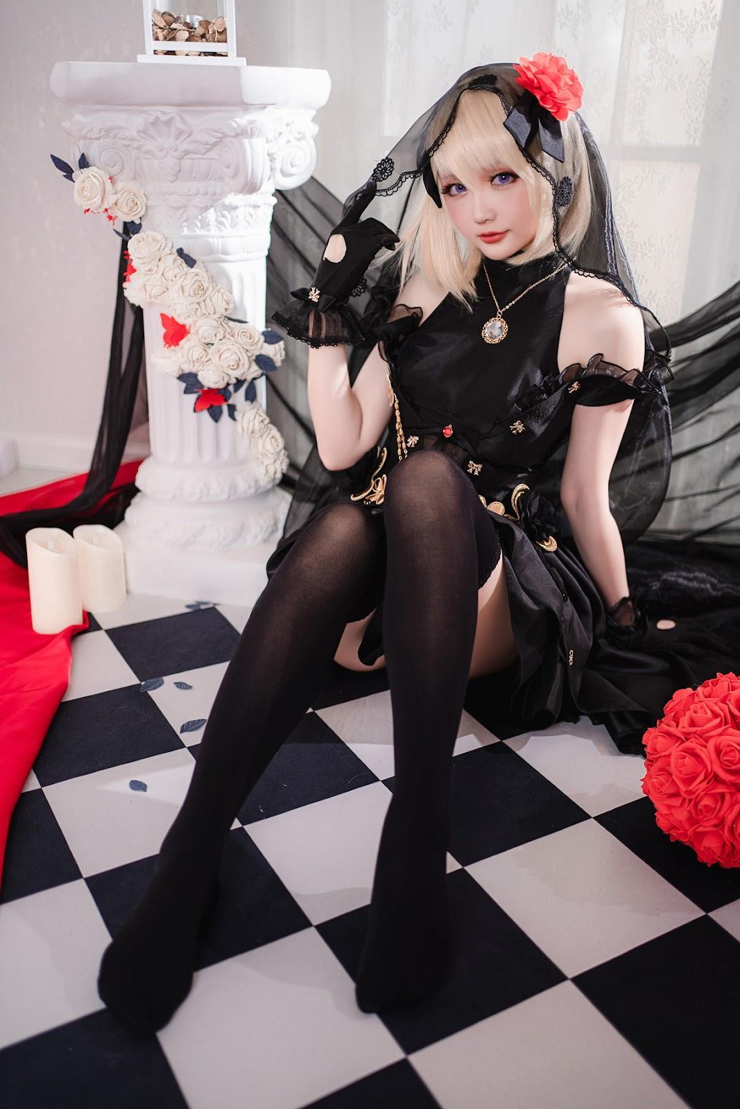 Cosplay 星之迟迟Hoshilily Z23婚纱(16)