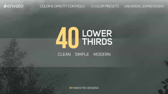 40 Lower Thirds - VideoHive 18603986