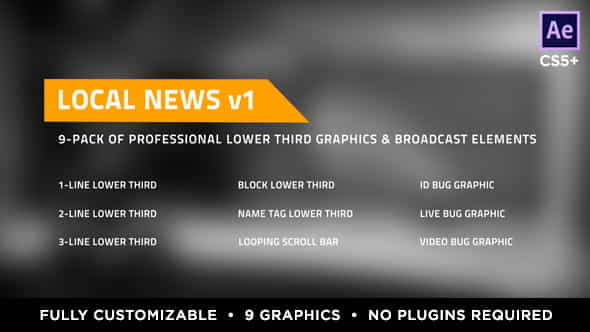 Local News Elements Lower Third - VideoHive 15860854