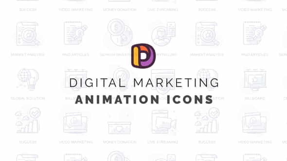 Digital marketing - Animation Icons - VideoHive 32812212