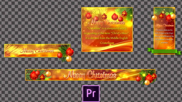 Christmas Lower Thirds - Premiere - VideoHive 25186213