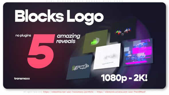 5in1 Blocks Logo - VideoHive 38942557