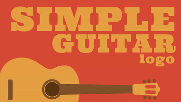 Simple Guitar Logo - VideoHive 6914146