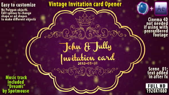 Vintage Invitation Card - VideoHive 2255013