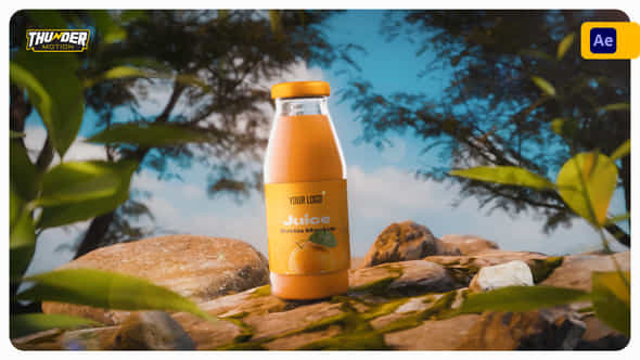 Juice Bottle Promo Mockup - VideoHive 56265419