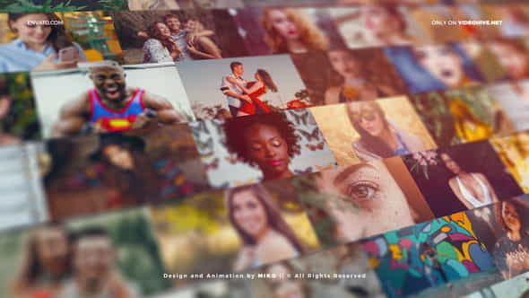 Mosaic Photo Wall Vlog Logo - VideoHive 25423444