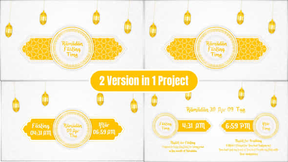 Ramadan Fasting Iftar Time Mogrt - VideoHive 51389698