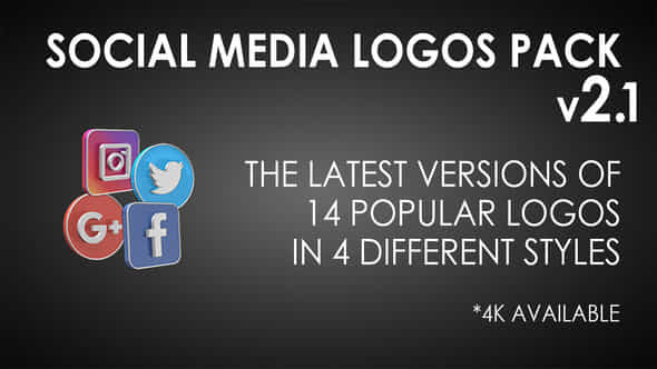 Social Media Logos Pack 4K - VideoHive 17871895
