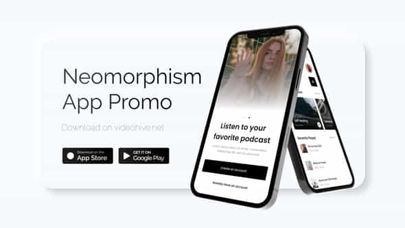 Neumorphism App Promo - VideoHive 38735750