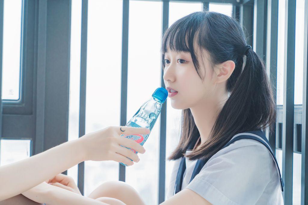 Coser @ 桜 桃 喵 Vol.047: 制服 双子 (38 photos)(21)