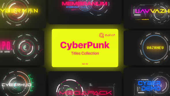Cyberpunk Motion Titles - VideoHive 45344840