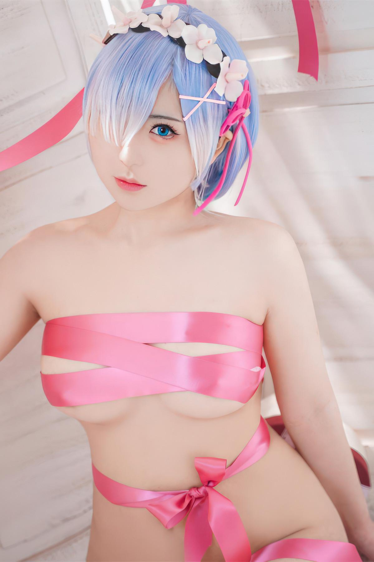 Cosplay 虎森森 蕾姆丝带 Rem Ribbon(21)