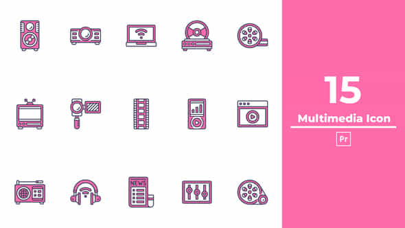 Multimedia Icon Premiere Pro - VideoHive 50334017