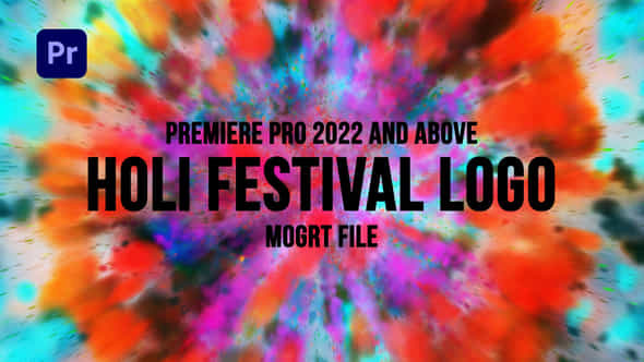 Holi Festival Logo Mogrt - VideoHive 52108557