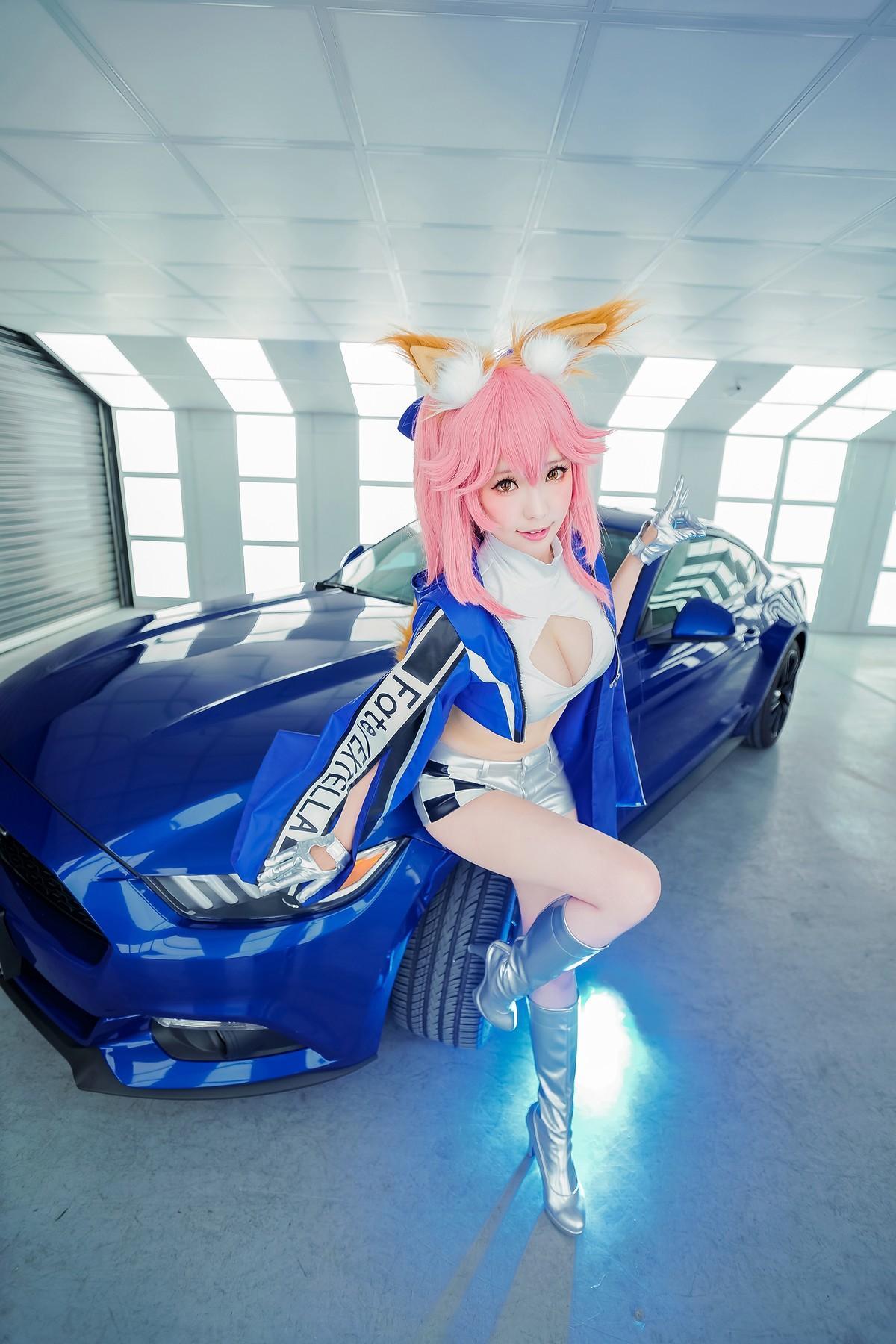 Cosplay ElyEE子 玉藻前赛车(18)