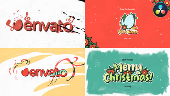 Christmas Logo Davinci Resolve - VideoHive 49326250