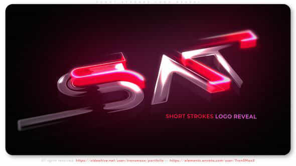 Short Strokes Logo Reveal - VideoHive 52692512