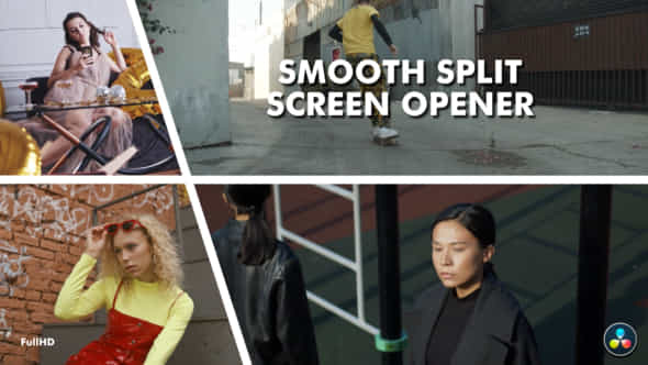 Smooth Split Screen Opener - VideoHive 52385885