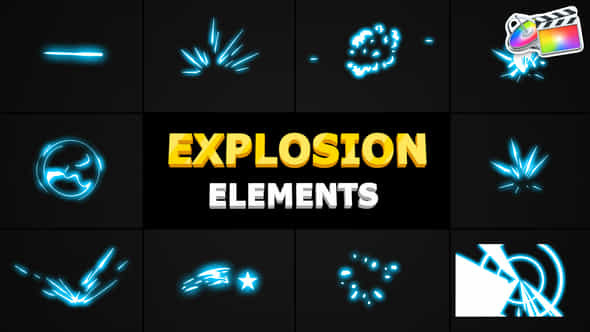 Cartoon Explosion Elements - VideoHive 38233494