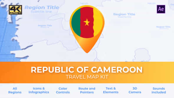 Cameroon Map - - VideoHive 39337845
