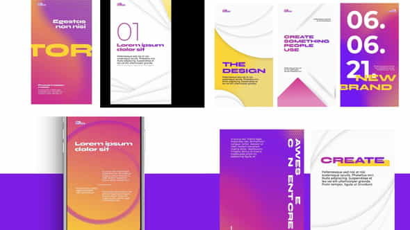 Bright Abstract typography stories - VideoHive 32690984