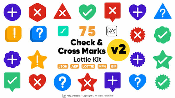 Check Cross Marks Lottie Kit Vol2 - VideoHive 51108938