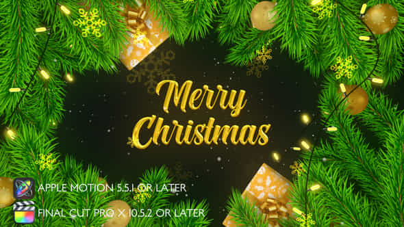 Christmas Greetings Apple Motion - VideoHive 49205243