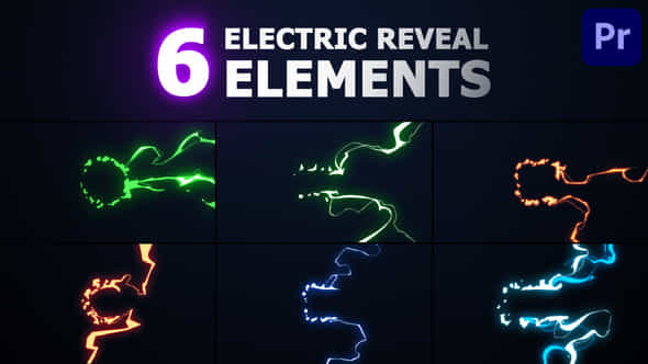 Electric Reveal Elements Premiere Pro - VideoHive 51421786