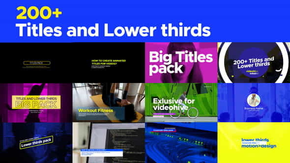 Titles and Lower thirds pack - VideoHive 26558069