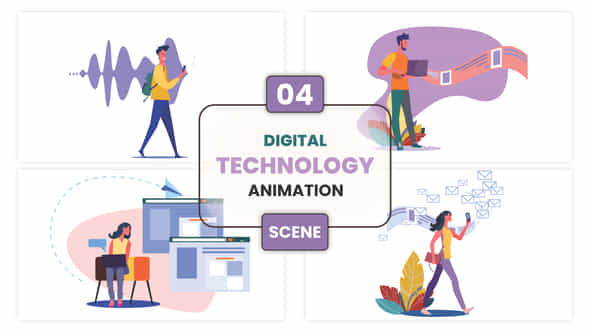 Digital Technology Animation Scene - VideoHive 53389473
