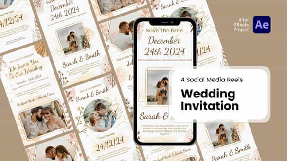 Social Media Reels Wedding Invitation After Effect Templates - VideoHive 50651187