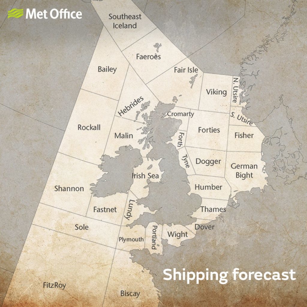 The Shipping Forecast Sea Areas