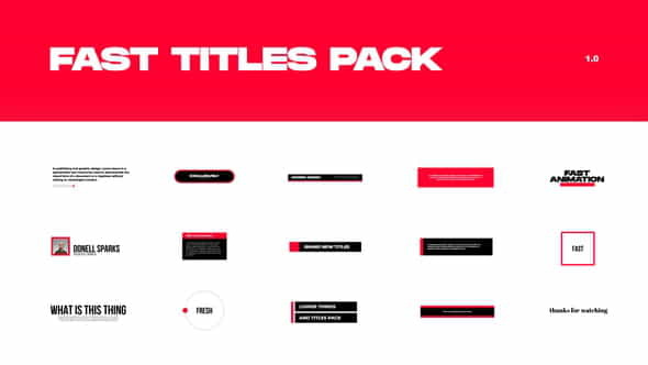 Fast Titles Pack - VideoHive 32602896