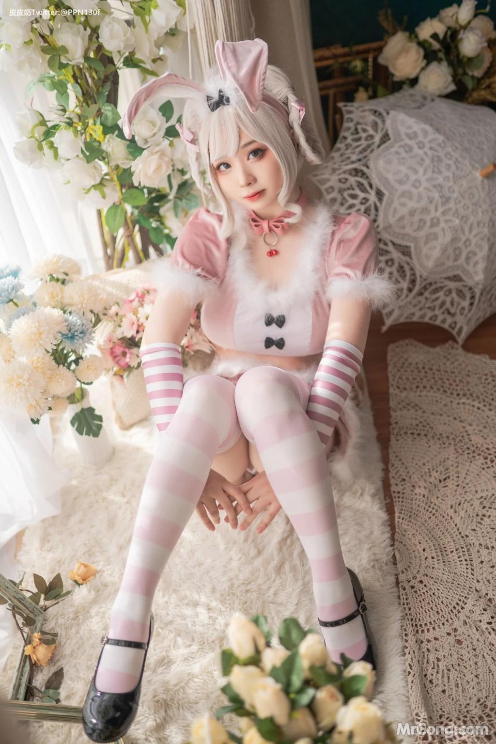Coser@皮皮奶可可爱了啦: 粉色兔兔 (70 photos)(55)
