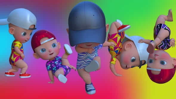 5 Cartoon Baby Dance Pack - VideoHive 32280838