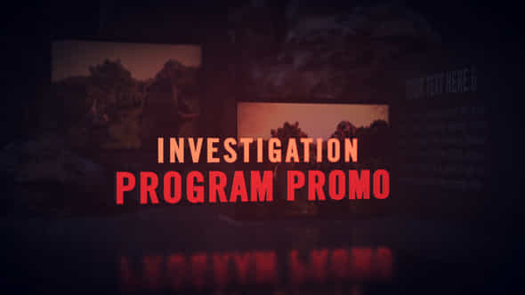 Investigation PromoOpening Titles - VideoHive 36581163