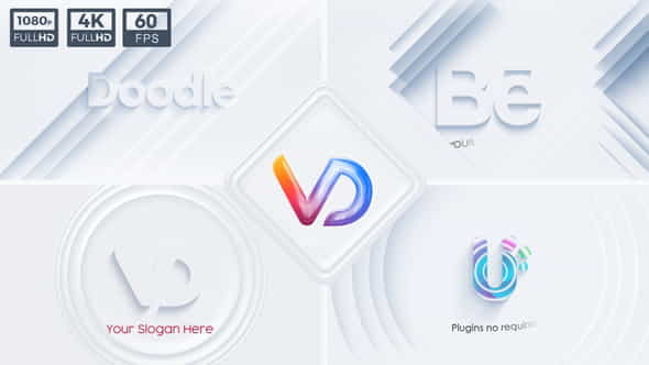 Neumorphism Logo Animations Set - VideoHive 31330435