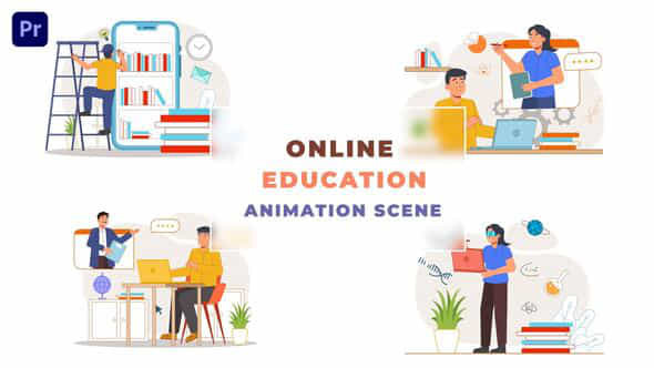 Online Education Explainer - VideoHive 43663343