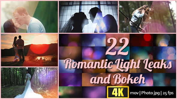 22 4K Romantic Light Leaks - VideoHive 21377660