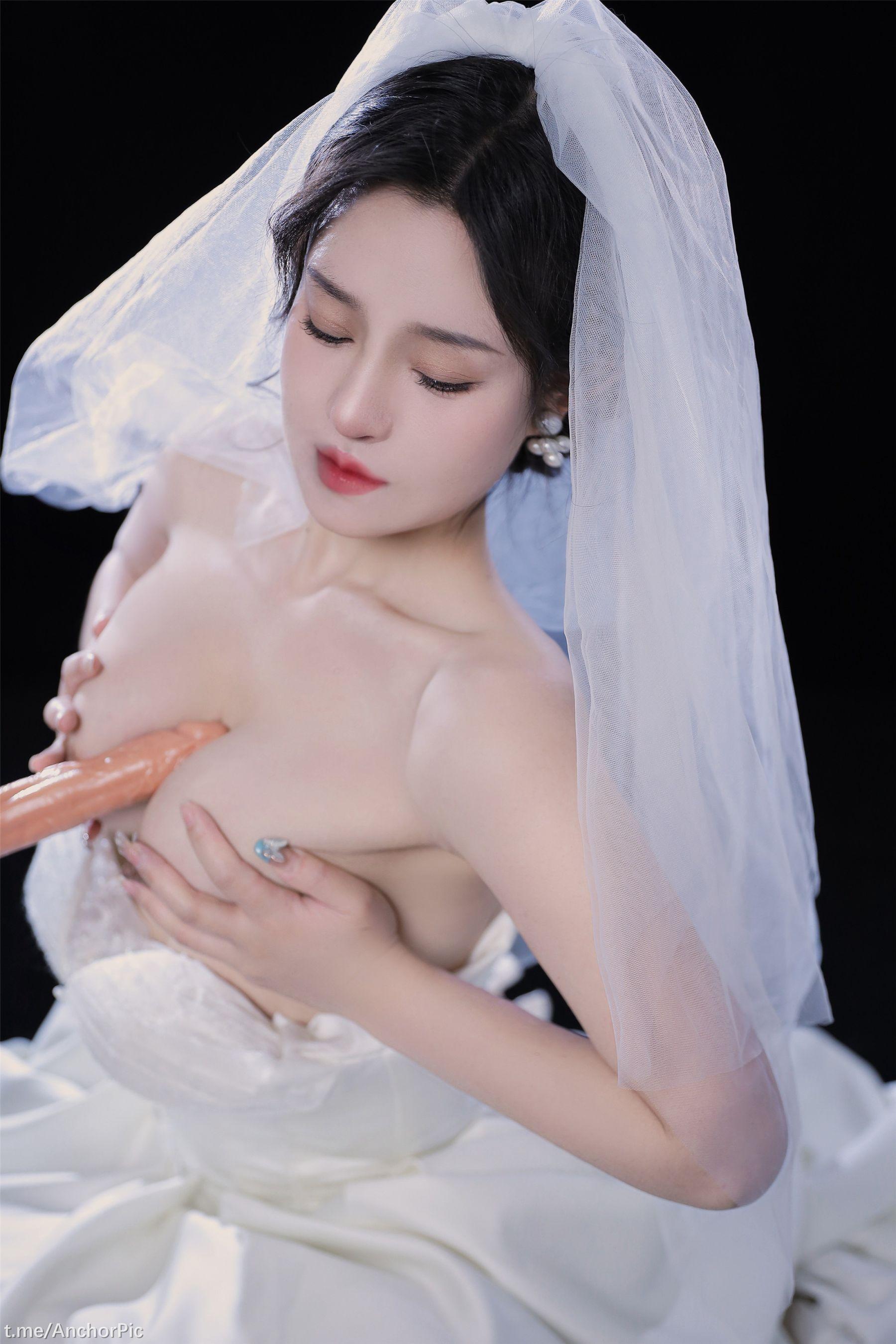国模套图 桃暖酱《婚纱》(37)