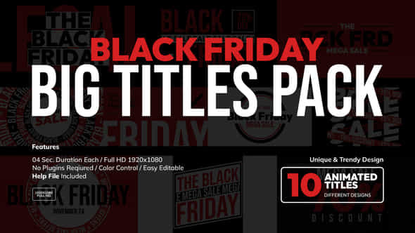 Black Friday Titles - VideoHive 49301728